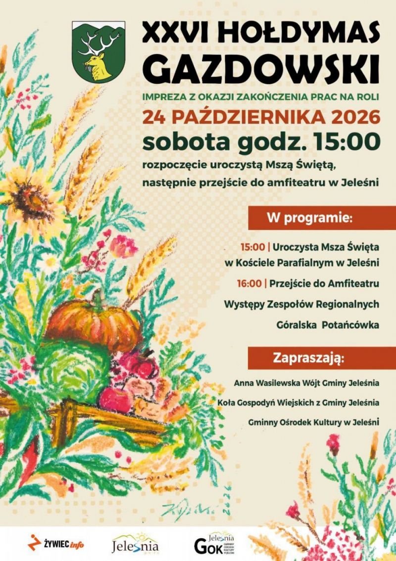 Plakat: XXVI Hołdymas Gazdowski w Jeleśni