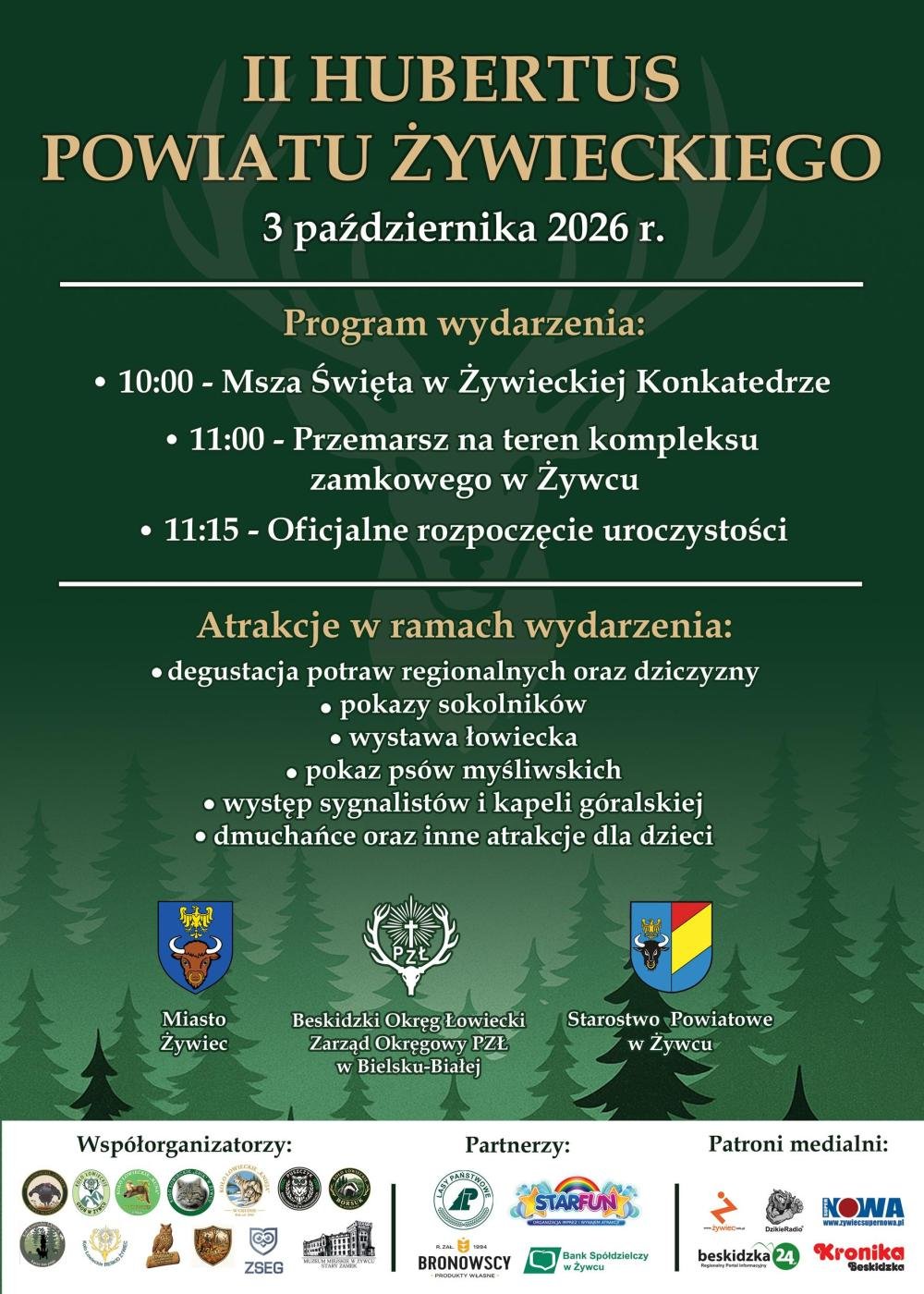 Plakat: II Hubertus Powiatu Żywieckiego