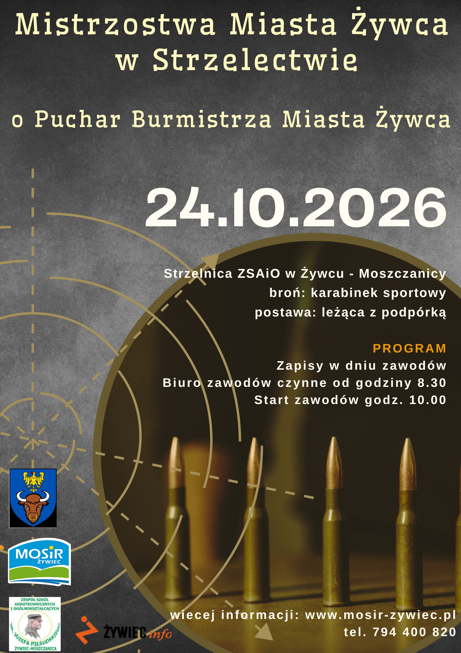 Plakat: Mistrzostwa Miasta Żywca w Strzelectwie