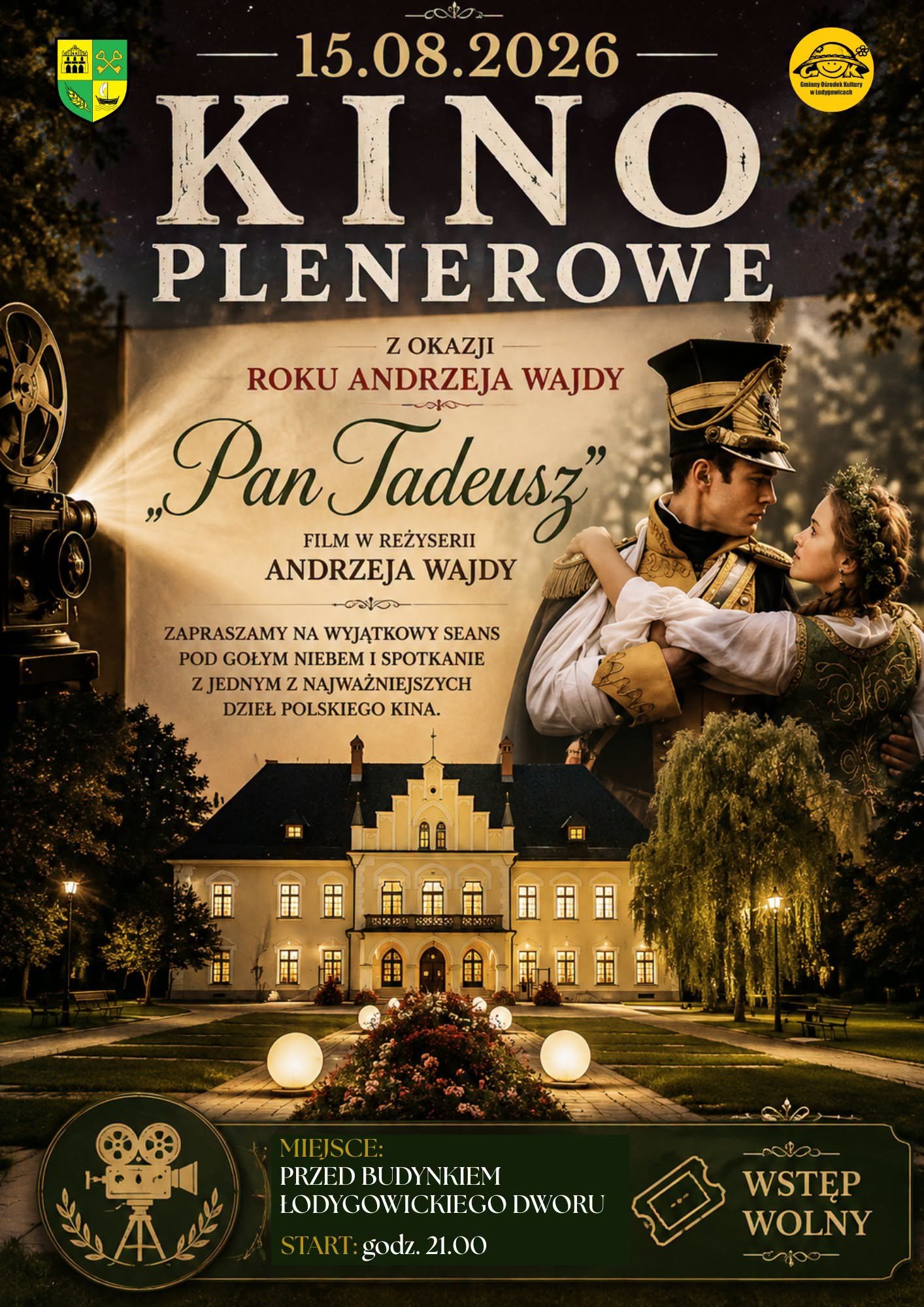 Plakat: Kino plenerowe — Pan Tadeusz
